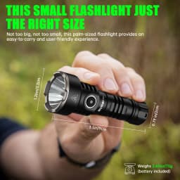 Wurkkos TS12 Mini Flashlight 14500 Rechargeable LED Flashlight 1050 Lumens SFT25R IP68 Waterproof Magnetic Tail Switch