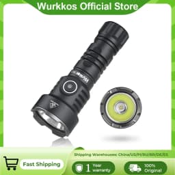 Wurkkos TS12 Mini Flashlight 14500 Rechargeable LED Flashlight 1050 Lumens SFT25R IP68 Waterproof Magnetic Tail Switch