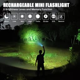 Wurkkos TS12 Mini Flashlight 14500 Rechargeable LED Flashlight 1050 Lumens SFT25R IP68 Waterproof Magnetic Tail Switch