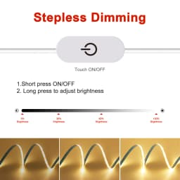 5V COB LED Strip Light 320LEDs/M Touch Sensor Dimmable USB Flexible LED Ribbon Adhesive Tape DIY Mirror TV Backlight Night Light
