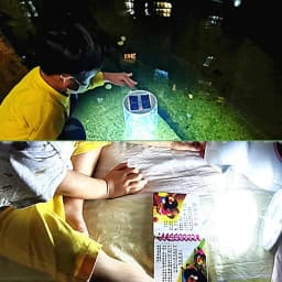 Inflatable Solar Lantern, 2PCS Waterproof Solar Camping Lantern with White LEDs,Foldable Solar Lamp with Handle, Emergency