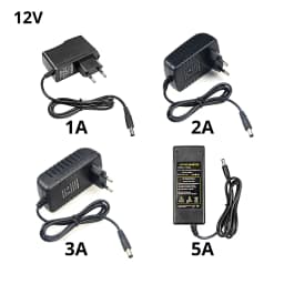 EU Plug Type 12V 1A 2A 3A 5A 8A 5.5mm X 2.1mm Power Supply AC 100-240V To DC Adapter Plug Lighting Transformer for CCTV Camera