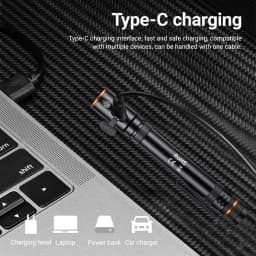 Mini EDC High Bright Pen Flashlight USB Rechargeable Magnet Small Pen Clip Torch Outdoor Camping Hiking Emergency Lighting Light