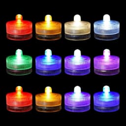 LED Flameless Candles Light Waterproof Tea Lights Underwater Sumbersible Pool LED Lights Decoration Lamp Candle For Wedding Part