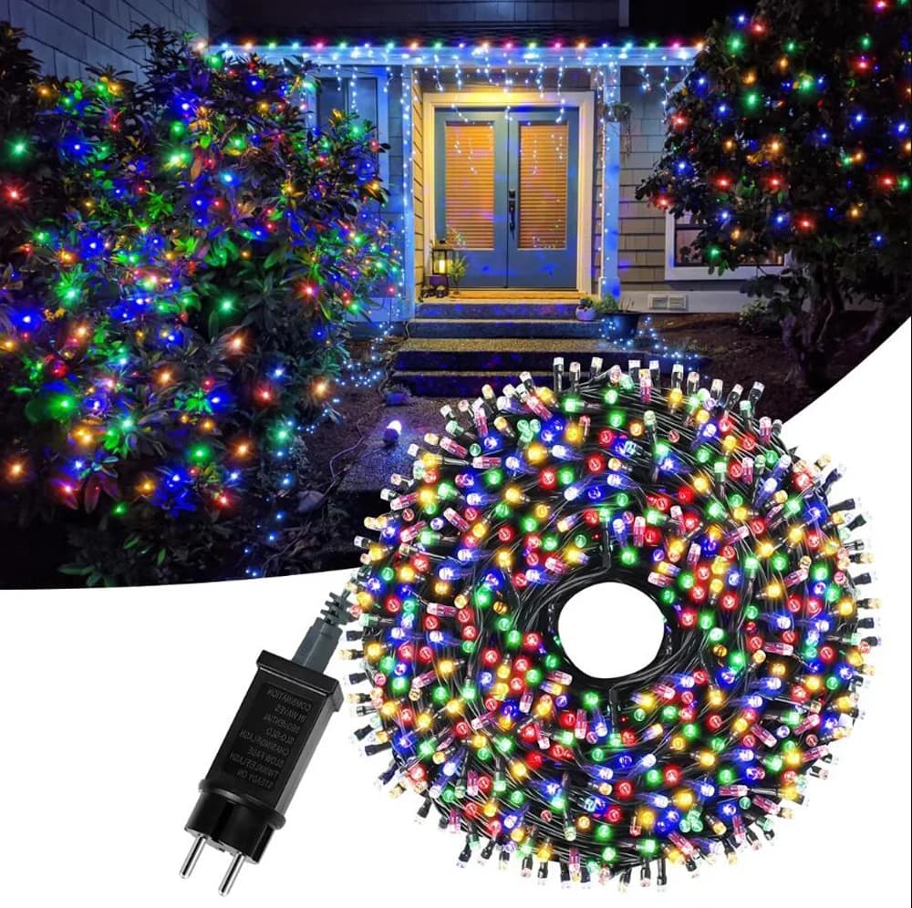 100M 50M 10-20M Halloween Lights LED String Lights Outdoor Waterproof W/WW/RGB LED Fairy Light with 8 Modes Christmas Decoration
