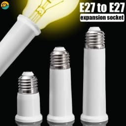 New 65/95/120mm E27 To E27 Extender Lamp Holder Base Bulb Extend Extension Socket Adapter LED Light Adapter Converter
