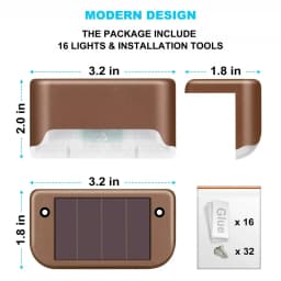 Solar Deck Lights 1-6 PacK Outdoor Step Lights Waterproof Led Solar Lamp For Stairs Railing Step Fence Yard Patio and Pathway