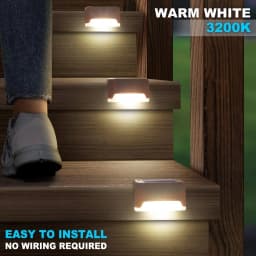 Solar Deck Lights 1-6 PacK Outdoor Step Lights Waterproof Led Solar Lamp For Stairs Railing Step Fence Yard Patio and Pathway