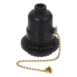 Black Pull Chain Switch Lamp Holder E26 E27 Socket Adapter Light Bulb Base Converter For Lamps Repair Kit Screw In Socket