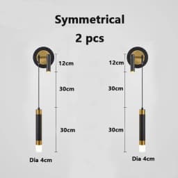 Nordic Bedroom Decoration Wall Lamp Iron Material Linear Light With Reading Spot Lamp Hotel Indoor Luxury LED Modern Wall Lustre