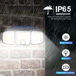 3 Heads Solar Motion Sensor Lights 236/223LED Solar Security Flood Lights Waterproof 3 Modes Wall Light Garden Yard Patio Pathwa