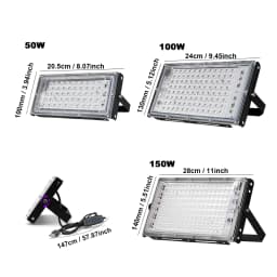 LED UV Lamp Flood Light 395nm 400nm USB 5V Ultraviolet Stage Lamp 50W 100W 200W LED Stage Blacklight Waterproof Disco Party