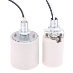 E14/E27 Ceramic Screw Lamp Holder LED Light High Temperature Resistance Adapter Home Use Round Socket For Bulb Base With Cable