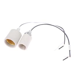 E14/E27 Ceramic Screw Lamp Holder LED Light High Temperature Resistance Adapter Home Use Round Socket For Bulb Base With Cable