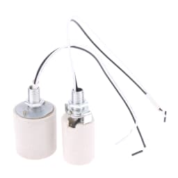 E14/E27 Ceramic Screw Lamp Holder LED Light High Temperature Resistance Adapter Home Use Round Socket For Bulb Base With Cable