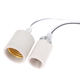 E14/E27 Ceramic Screw Lamp Holder LED Light High Temperature Resistance Adapter Home Use Round Socket For Bulb Base With Cable