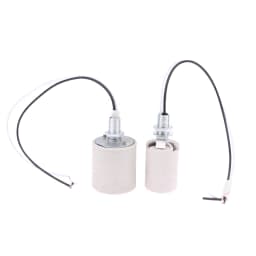 E14/E27 Ceramic Screw Lamp Holder LED Light High Temperature Resistance Adapter Home Use Round Socket For Bulb Base With Cable