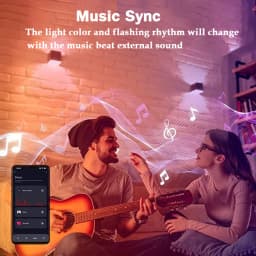 Tuya Outdoor Wall Light, Smart RGBCW Porch Lights , IP65 Waterproof for Outdoor/Indoor Decor, Works with Alexa&Google