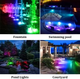 Solar Underwater RGB Light for Pond Aquarium Fish Tank Decor IP68 Solar Pool Lamp 2/3/4/5leds Garden Landscape Outdoor Spotlight