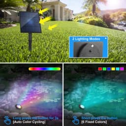 Solar Underwater RGB Light for Pond Aquarium Fish Tank Decor IP68 Solar Pool Lamp 2/3/4/5leds Garden Landscape Outdoor Spotlight