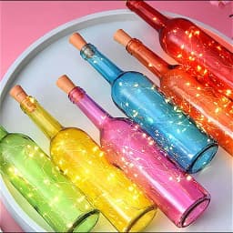 10 pcs Wine Bottle Fairy Lights With Cork LED String Lights Battery Fairy Lights Garland For Christmas Party Wedding Decoration