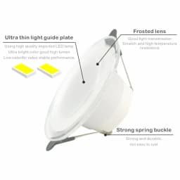 4inch LED Downlight 3Colors Changeable Spot Led 6W 220V Recessed Round Panel Light Indoor Lighting Down Light