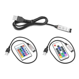 USB RGB Controller for 5V LED Strip Light Mini 3Keys Switch / 24 Keys IR Control/ 17 Keys RF Remote for Home Decor Lighting