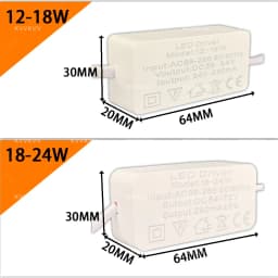 LED AC85-265V Lighting Transformer 3W 5W 7W 12W 18W 24W Constant 12V Drive Power Supply For DIY LED Home Panel Downlight Bulb
