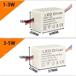 LED AC85-265V Lighting Transformer 3W 5W 7W 12W 18W 24W Constant 12V Drive Power Supply For DIY LED Home Panel Downlight Bulb