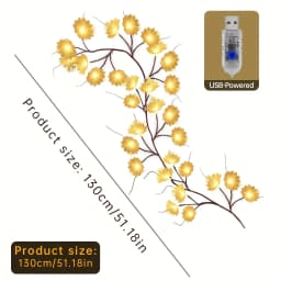 2/3M LED Fiber Optic Fairy Light Battery-operated Garland Christmas Decoration Party New Year's Decor Artificial Flowers Festoon