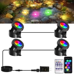 2/4/6/8/10 LED IP68 Underwater US/UK/EU Plug Fountain Pond Spot Light Landscape Spotlight For Garden APP Remote Control