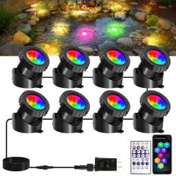2/4/6/8/10 LED IP68 Underwater US/UK/EU Plug Fountain Pond Spot Light Landscape Spotlight For Garden APP Remote Control