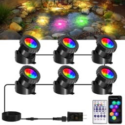 2/4/6/8/10 LED IP68 Underwater US/UK/EU Plug Fountain Pond Spot Light Landscape Spotlight For Garden APP Remote Control