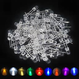 5mm Round LED Diode Emitting Light Bead Clear Assorted Kit 1.8V~3.4V White Green Red Blue Green Warm White DIY Lights Decoration