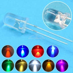 5mm Round LED Diode Emitting Light Bead Clear Assorted Kit 1.8V~3.4V White Green Red Blue Green Warm White DIY Lights Decoration