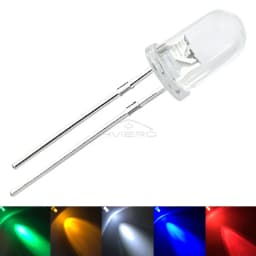 5mm Round LED Diode Emitting Light Bead Clear Assorted Kit 1.8V~3.4V White Green Red Blue Green Warm White DIY Lights Decoration