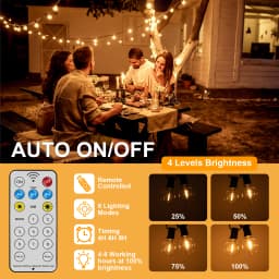 Led G40 Solar Globe Led String Lights Outdoor Waterproof Shatterproof Solar Hanging Lights for Backyard Bistro Decoration Light