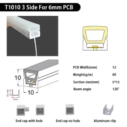 IP67 Waterproof Led Neon Silicone Flexible Light Tube Suitable for 5mm 8mm 10mm 12mm PCB WS2812B WS2811 5050 RGB Light Strip