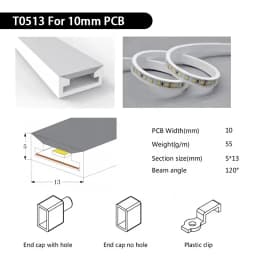 IP67 Waterproof Led Neon Silicone Flexible Light Tube Suitable for 5mm 8mm 10mm 12mm PCB WS2812B WS2811 5050 RGB Light Strip