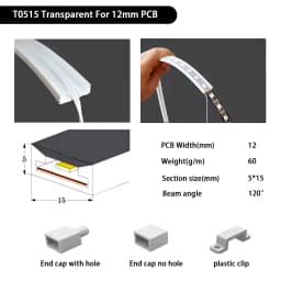 IP67 Waterproof Led Neon Silicone Flexible Light Tube Suitable for 5mm 8mm 10mm 12mm PCB WS2812B WS2811 5050 RGB Light Strip