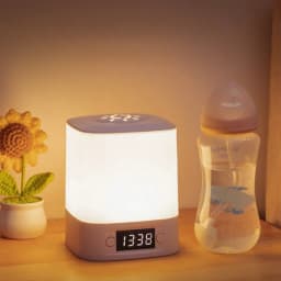 Touch Dimmable LED Night Lamp with Remote Clock Time Display or Not Eye Protection Reading Lamp Bedside Night Light Rechargeable