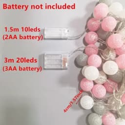 Cotton Garland Balls Lights String Christmas Easter Outdoor Hanging Party Baby Kids Room Bed Fairy Lights Decorations