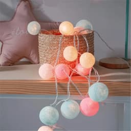 Cotton Garland Balls Lights String Christmas Easter Outdoor Hanging Party Baby Kids Room Bed Fairy Lights Decorations