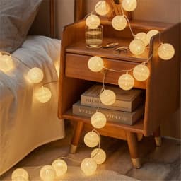 Cotton Garland Balls Lights String Christmas Easter Outdoor Hanging Party Baby Kids Room Bed Fairy Lights Decorations