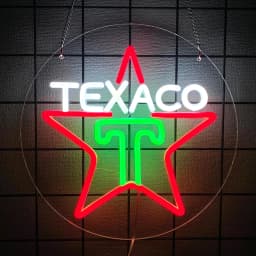 Oil Change/Texaco/Gulf/Standard LED Neon Sign for Wall Decor, Automobile Repair Shop Auto Room Workshop Garage Accessories