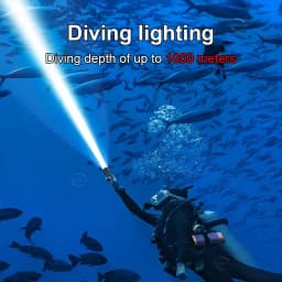 Most Powerful Diving Flashlight 5*T40 LED Professional Diving Flashlight Super Bright Underwater Torch Light Scuba Dive Lantern