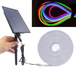Solar LED Neon Strip Light Neon Sign Flexible Rope Lights 24V 2835 120LED/m 6x12mm Waterproof 0.5m 1m 2m 5m Garden Decoration
