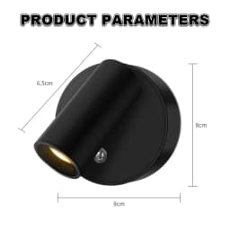 USB Rechargeable Wireless LED Wall Light Cordless Lamp Touch Dimmable Spotlight Magnetic For Bedroom Bedside Reading Type-C
