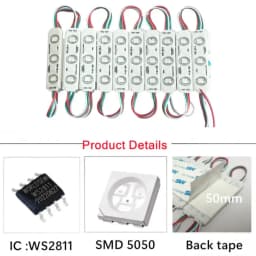 Controllable WS2811 RGB LED Modules Light DC12V Waterproof Color Advertisement Lamp Shop Signboard Letter Light-box Decoration