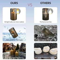 LED Flameless Candles with Remote Timer Realistic Flickering Flame Acrylic Candle Battery Powered for Christmas Wedding Decor